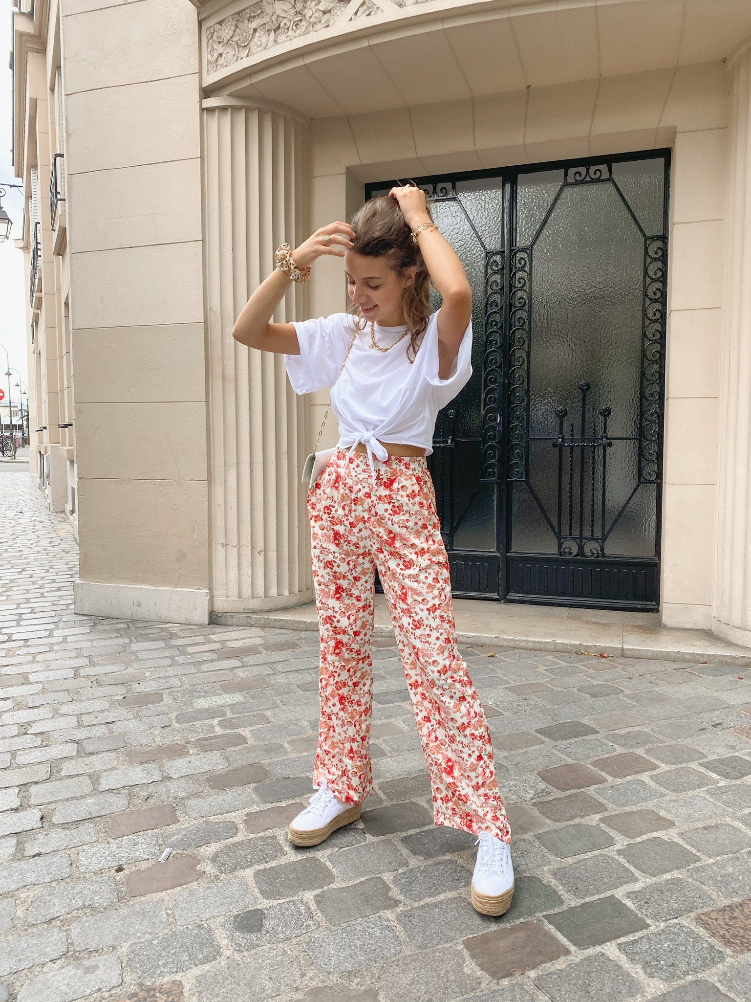 Pantalon fluide LÉANDRE - fleuri - Image 3