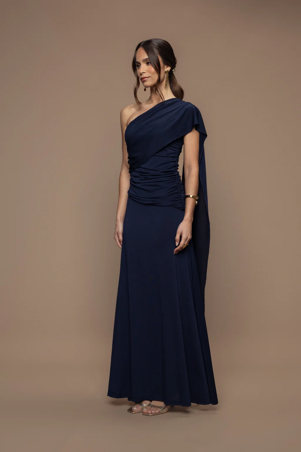 Robe écharpe Fatale bleu marine - Image 3
