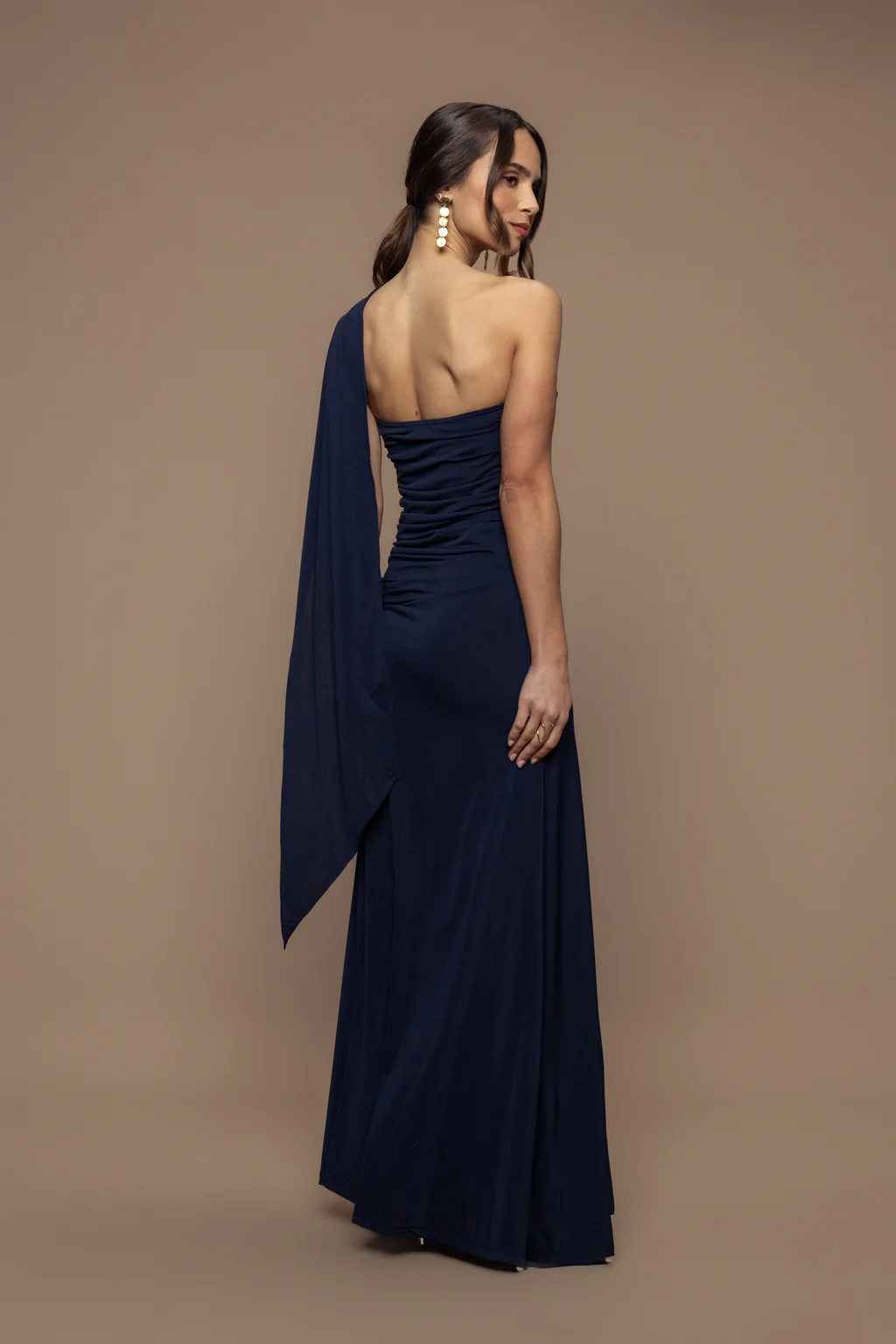 Robe écharpe Fatale bleu marine - Image 5